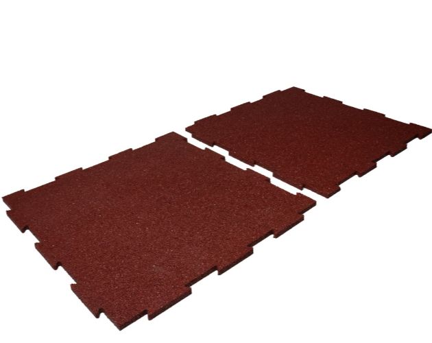 Rubber Tile Lock Red