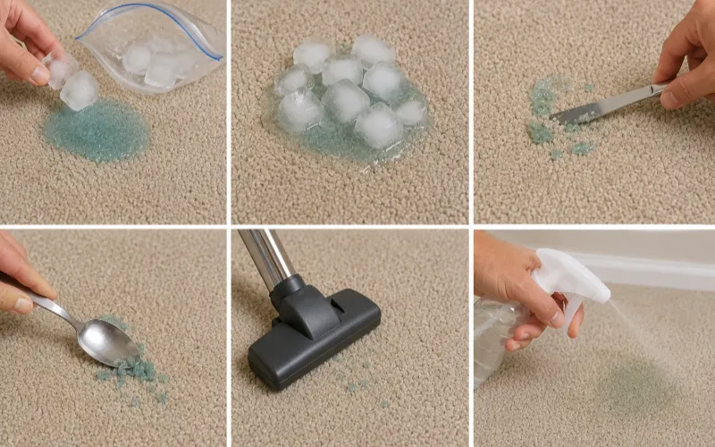 Method 2: Ice Cubes (Best for Dried Slime)