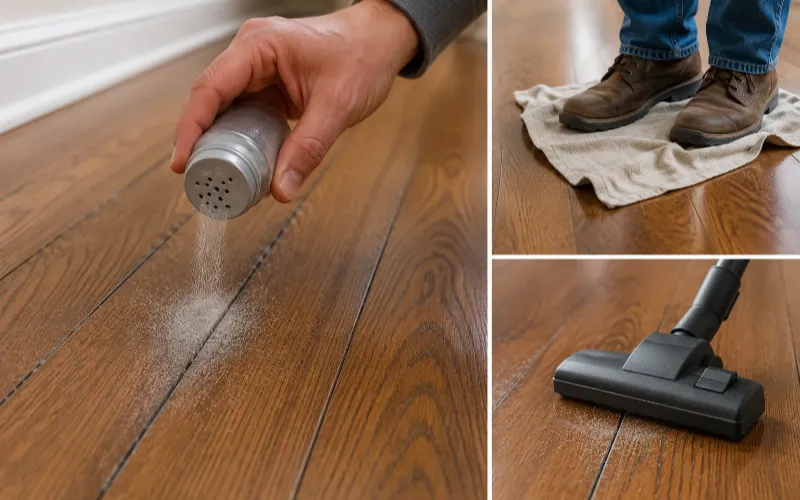 1. Sprinkle Powdered Graphite or Talcum Powder Between Boards