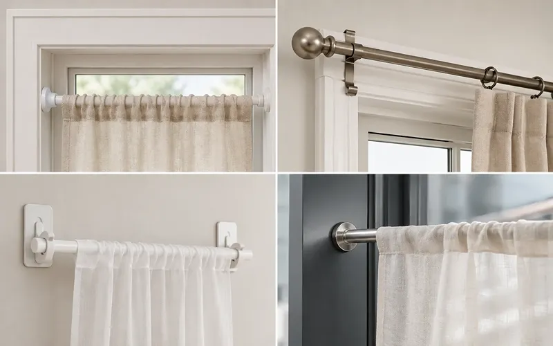 How to Install Curtain Rods Without Drilling