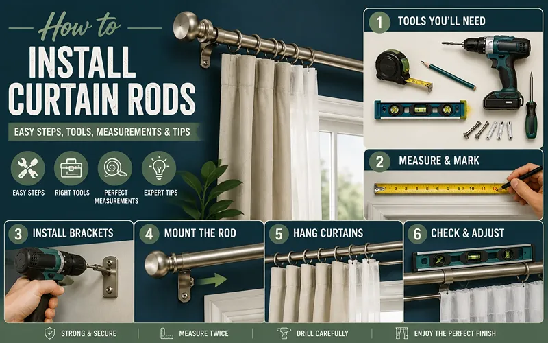 How to Install Curtain Rods