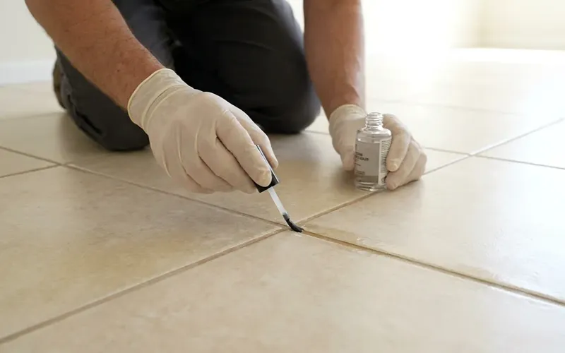 Sealing grout afterward